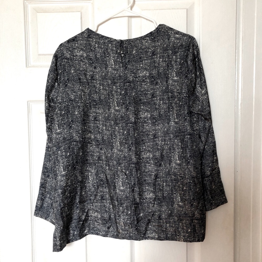 Silk Top MAX MARA 3/4  Long Sleeve Blouse Abstract Snake Print sz S M